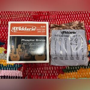 NWT D’Addario EJ15 Phosphor Bronze Acoustic Guitar Strings Extra Light .010–.047
